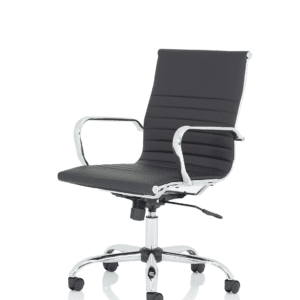 Orleans Black Leather Executive Office Chair with Arms - Image 3