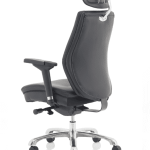 Cascade High Back Black Posture Chair with Arms and Headrest - Image 5