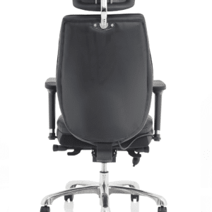 Cascade High Back Black Posture Chair with Arms and Headrest - Image 6