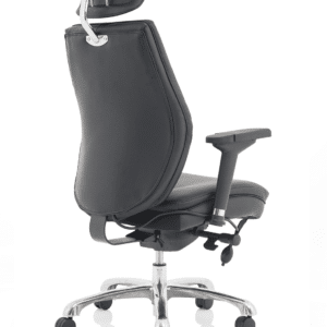 Cascade High Back Black Posture Chair with Arms and Headrest - Image 7