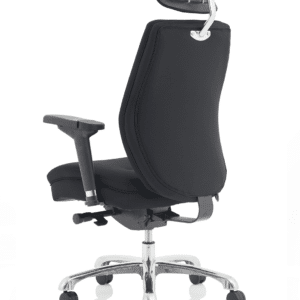 Cascade High Back Black Posture Chair with Arms and Headrest - Image 13