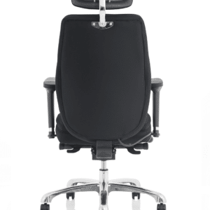 Cascade High Back Black Posture Chair with Arms and Headrest - Image 14