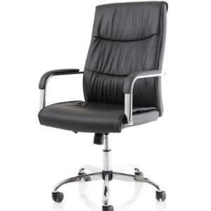 Logan High Back Black Leather Executive Office Chair with Arms - Image 3