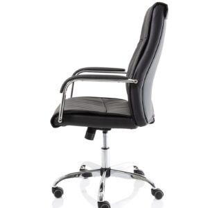 Logan High Back Black Leather Executive Office Chair with Arms - Image 4