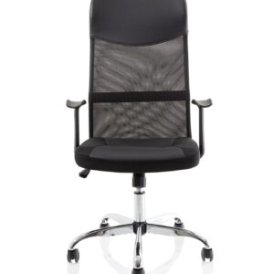 LiteX High Mesh Back Black Executive Office Chair with Arms - Image 2