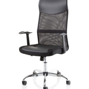 LiteX High Mesh Back Black Executive Office Chair with Arms - Image 3