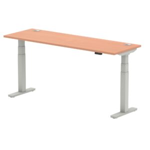 Breeze Height Adjustable Slimline Desk With Cable Ports - Image 56