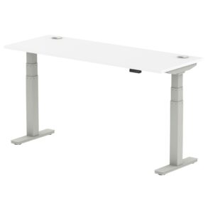 Breeze Height Adjustable Slimline Desk With Cable Ports - Image 53