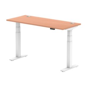 Breeze Height Adjustable Slimline Desk With Cable Ports - Image 21