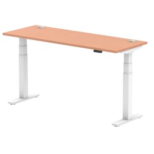 Breeze Height Adjustable Slimline Desk With Cable Ports - Image 39