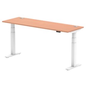 Breeze Height Adjustable Slimline Desk With Cable Ports - Image 57