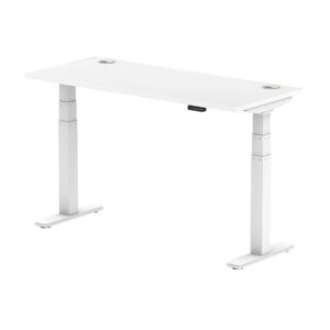 Breeze Height Adjustable Slimline Desk With Cable Ports - Image 36