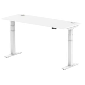 Breeze Height Adjustable Slimline Desk With Cable Ports - Image 54