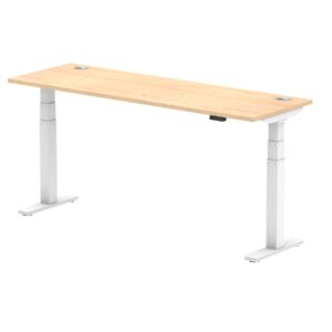 Breeze Height Adjustable Slimline Desk With Cable Ports - Image 63