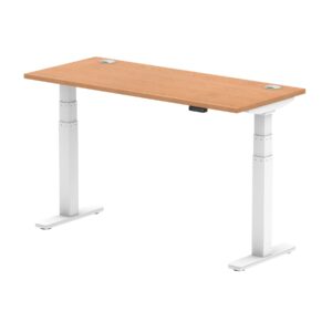 Breeze Height Adjustable Slimline Desk With Cable Ports - Image 30