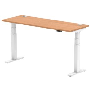 Breeze Height Adjustable Slimline Desk With Cable Ports - Image 48