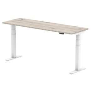 Breeze Height Adjustable Slimline Desk With Cable Ports - Image 60