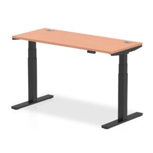 Breeze Height Adjustable Slimline Desk With Cable Ports - Image 19