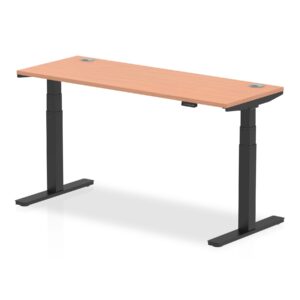 Breeze Height Adjustable Slimline Desk With Cable Ports - Image 37
