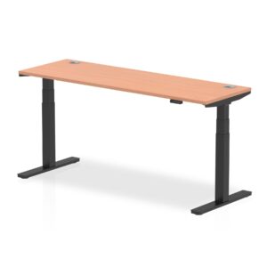 Breeze Height Adjustable Slimline Desk With Cable Ports - Image 55