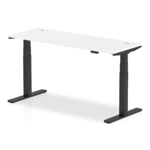 Breeze Height Adjustable Slimline Desk With Cable Ports - Image 52