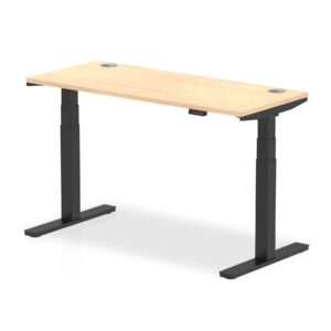 Breeze Height Adjustable Slimline Desk With Cable Ports - Image 25