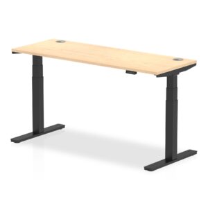 Breeze Height Adjustable Slimline Desk With Cable Ports - Image 43