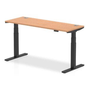 Breeze Height Adjustable Slimline Desk With Cable Ports - Image 46