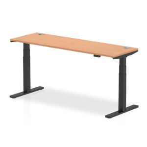 Breeze Height Adjustable Slimline Desk With Cable Ports - Image 64