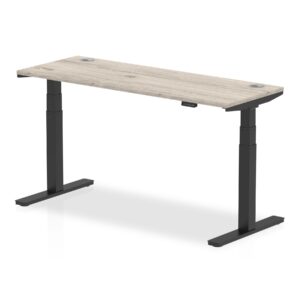 Breeze Height Adjustable Slimline Desk With Cable Ports - Image 40