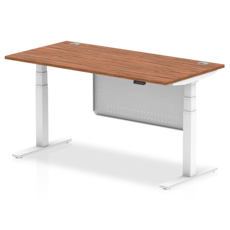 OE - Breeze Height Adjustable Desk with Cable Ports with Steel Modesty Panel - Image 28