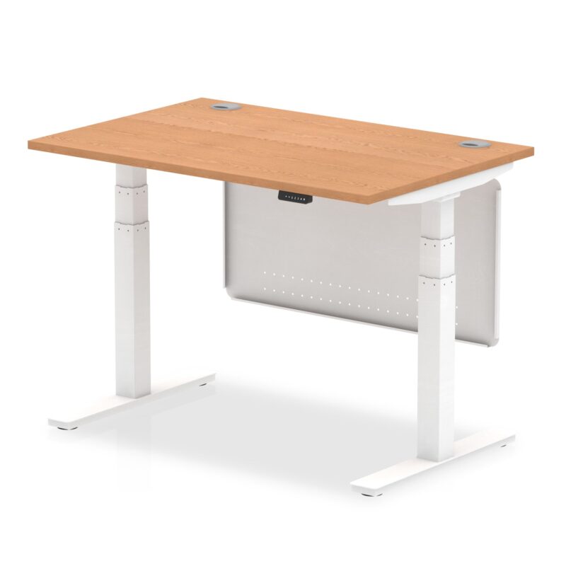 OE - Breeze Height Adjustable Desk with Cable Ports with Steel Modesty Panel - Image 38