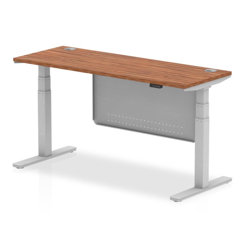 OE - Breeze Height Adjustable Slimline Desk with Cable Ports with Steel Modesty Panel - Image 8