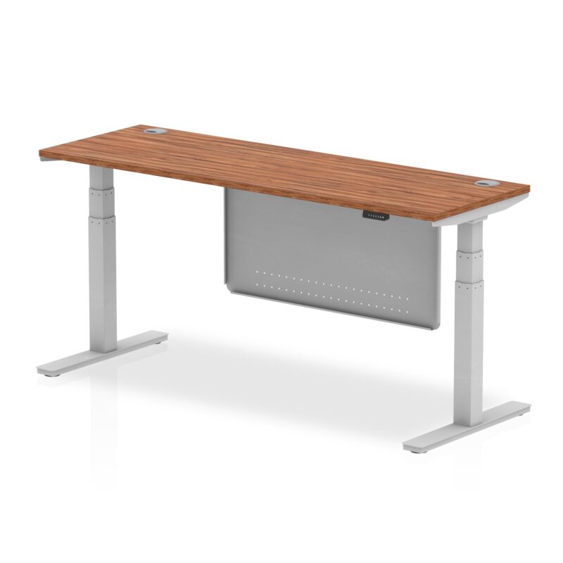 OE - Breeze Height Adjustable Slimline Desk with Cable Ports with Steel Modesty Panel - Image 9