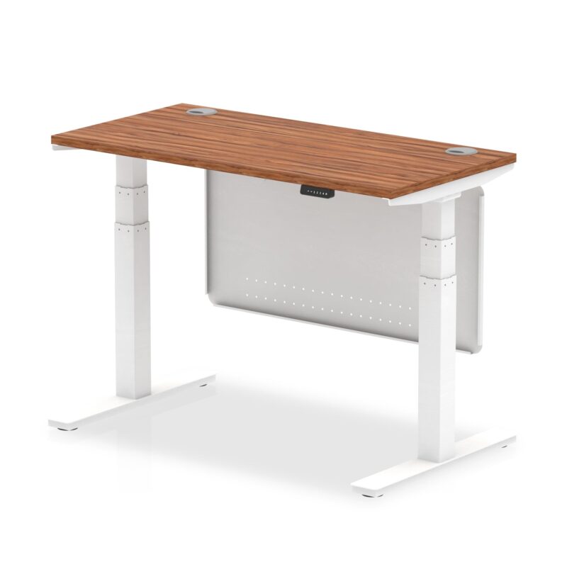 OE - Breeze Height Adjustable Slimline Desk with Cable Ports with Steel Modesty Panel - Image 26