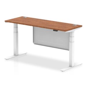 OE - Breeze Height Adjustable Slimline Desk with Cable Ports with Steel Modesty Panel - Image 28