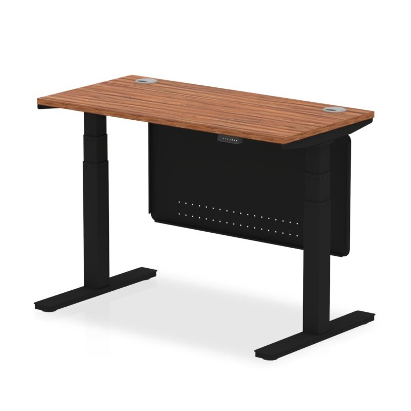 OE - Breeze Height Adjustable Slimline Desk with Cable Ports with Steel Modesty Panel - Image 52