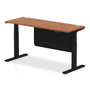 OE - Breeze Height Adjustable Slimline Desk with Cable Ports with Steel Modesty Panel - Image 54
