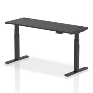 Breeze Height Adjustable Slimline Desk With Cable Ports - Image 79