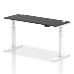 Breeze Height Adjustable Slimline Desk With Cable Ports - Image 81