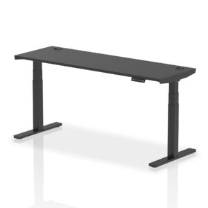 Breeze Height Adjustable Slimline Desk With Cable Ports - Image 82