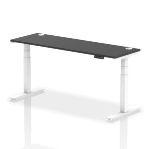 Breeze Height Adjustable Slimline Desk With Cable Ports - Image 84