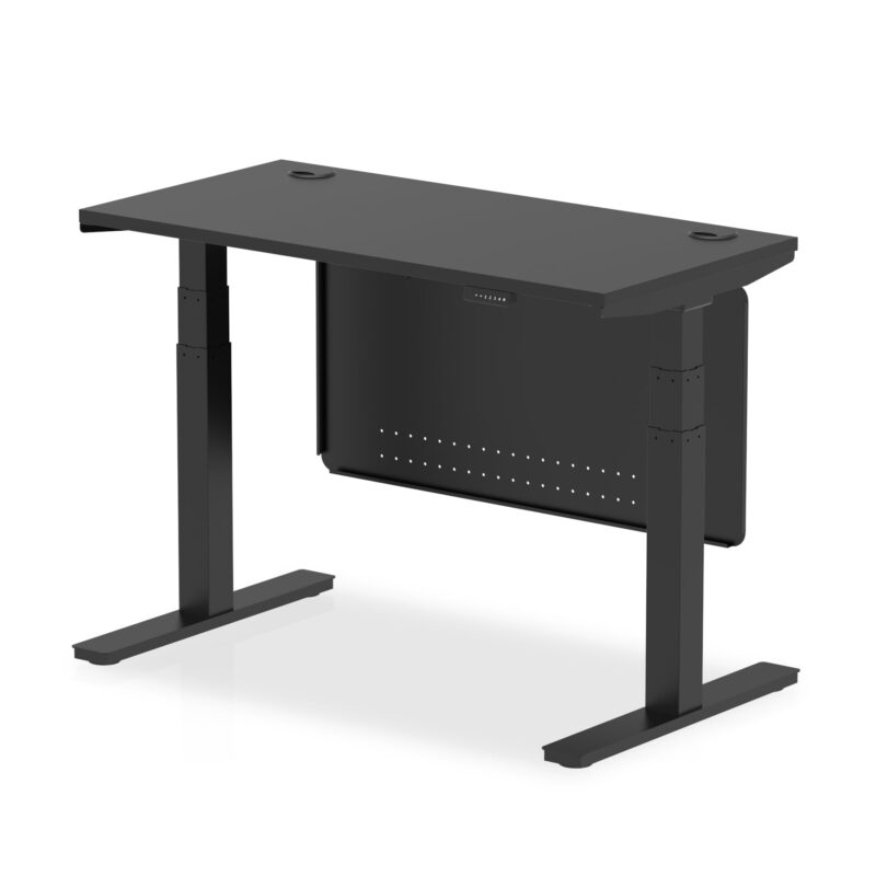 OE - Breeze Height Adjustable Slimline Desk with Cable Ports with Steel Modesty Panel - Image 72