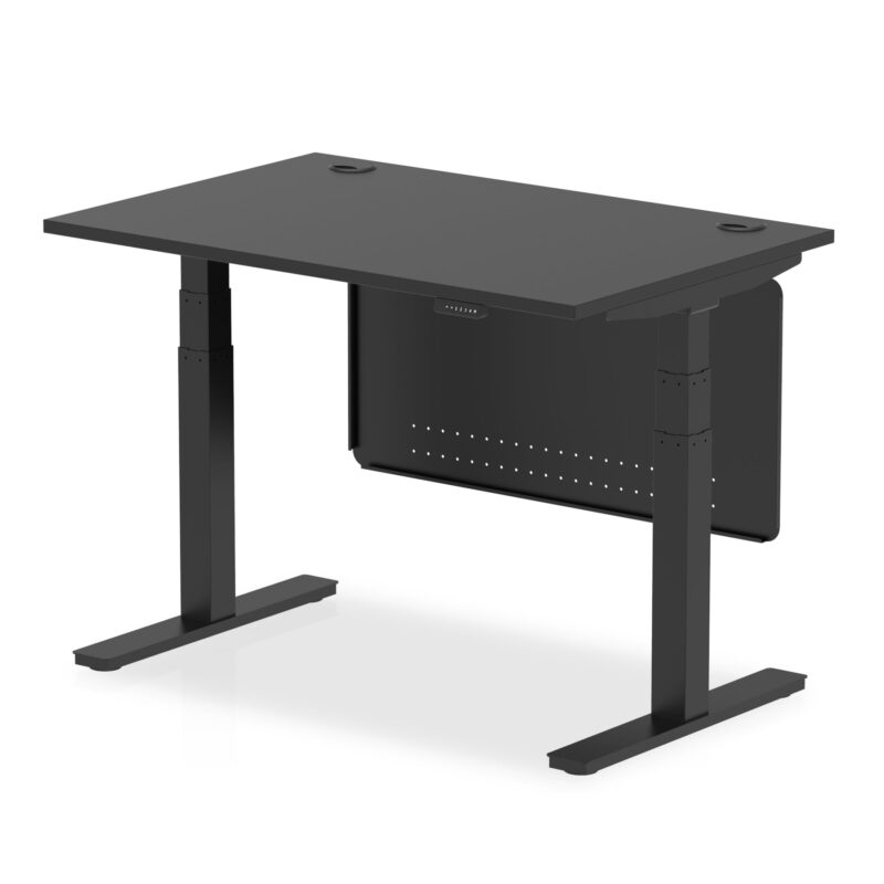 OE - Breeze Height Adjustable Desk with Cable Ports with Steel Modesty Panel - Image 72