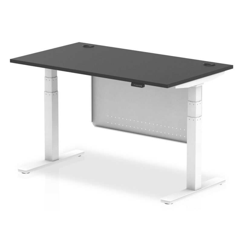 OE - Breeze Height Adjustable Desk with Cable Ports with Steel Modesty Panel - Image 77