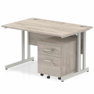 OE - Surge 1400mm Cantilever Straight Desk With Mobile Pedestal - Image 3