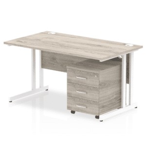 OE - Surge 1400mm Cantilever Straight Desk With Mobile Pedestal - Image 4