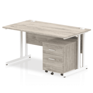 OE - Surge 1400mm Cantilever Straight Desk With Mobile Pedestal - Image 5
