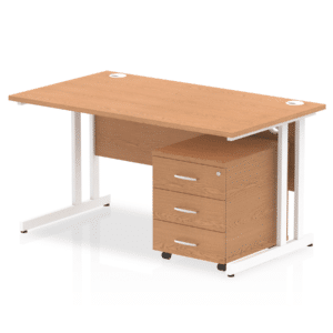 OE - Surge 1400mm Cantilever Straight Desk With Mobile Pedestal - Image 8