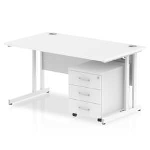 OE - Surge 1400mm Cantilever Straight Desk With Mobile Pedestal - Image 10